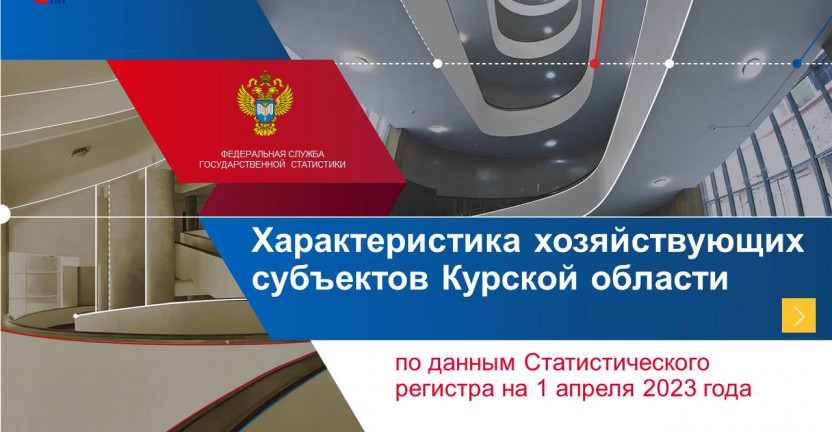 Характеристика хозяйствующих субъектов Курской области по данным Статистического регистра на 1 апреля 2023 года
